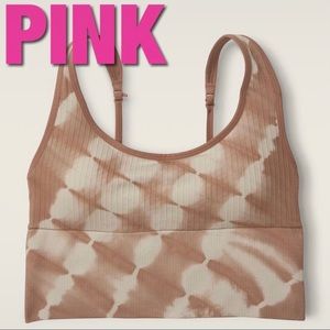 Victoria Secret Pink Scoop Neck Lightly Lined Sports Crop L